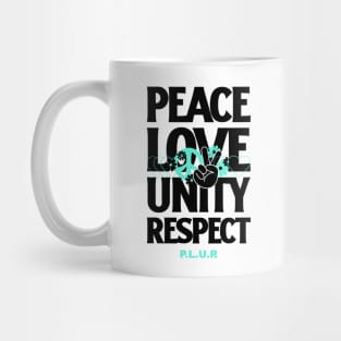 PEACE LOVE UNITY RESPECT (black) Mug